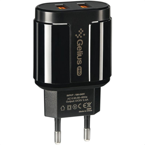Сетевое зарядное устройство Gelius Pro Avangard GP-HC06 2USB 2.4A + кабель Type-C Black